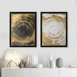 Wallity Cuadro Decorativo Enmarcado Multicolor (2 Piezas) SET_032
